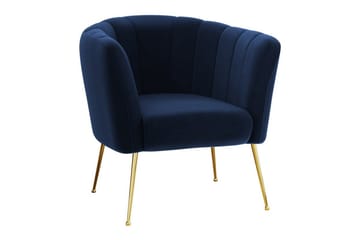 Rushmore Fåtölj Blue/Gold - Møbler - Stole & lænestole - Lænestole