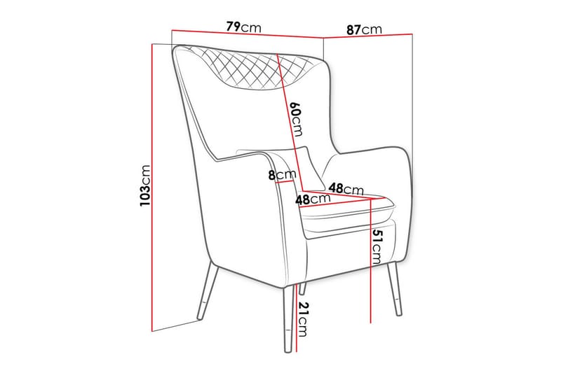 Rushmore Fåtölj Brown/Black - Møbler - Stole & lænestole - Lænestole