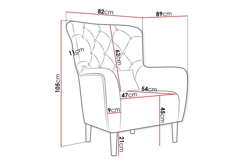 Rushmore Fåtölj Dark green - Møbler - Stole & lænestole - Lænestole