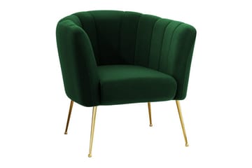Rushmore Fåtölj Dark green/Gold - Møbler - Stole & lænestole - Lænestole