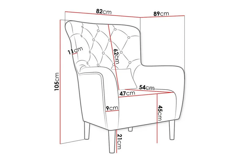 Rushmore Fåtölj Dark grey - Møbler - Stole & lænestole - Lænestole