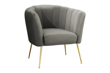 Rushmore Fåtölj Grey/Gold - Møbler - Stole & lænestole - Lænestole
