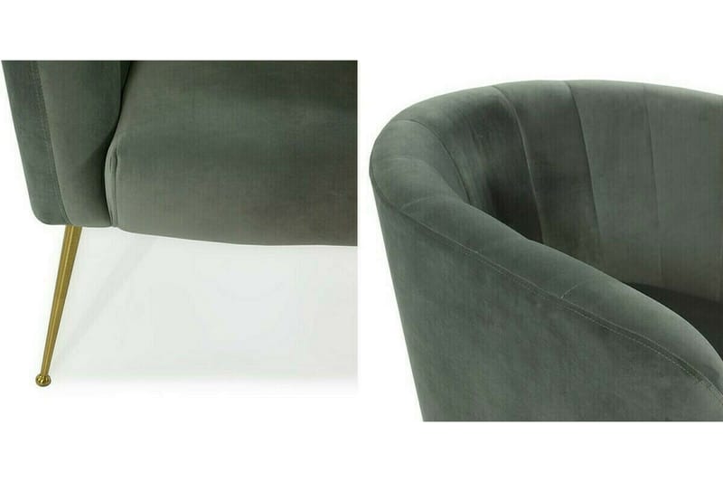 Rushmore Fåtölj Grey/Gold - Møbler - Stole & lænestole - Lænestole