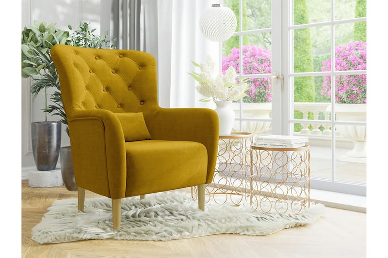 Rushmore Fåtölj Yellow-Green - Møbler - Stole & lænestole - Lænestole
