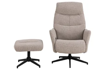 Sakiran Reclinerstol - Beige - Møbler - Stole & lænestole - Lænestole - Lænestol med fodskammel