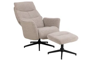 Sakiran Reclinerstol - Beige - Møbler - Stole & lænestole - Lænestole - Lænestol med fodskammel