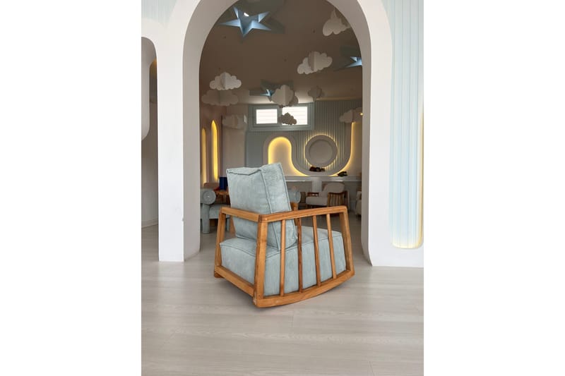 Sallanan Lænestol - Blå - Møbler - Stole & lænestole - Gyngestol