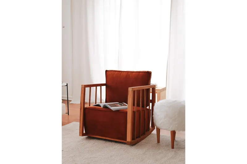 Sallanan Lænestol - Brun - Møbler - Stole & lænestole - Gyngestol