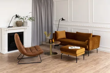 Sammo Loungestol - Brun - Møbler - Stole & lænestole - Lænestole - Læderstol