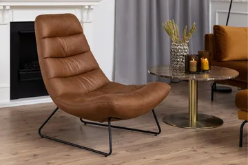 Sammo Loungestol - Brun - Møbler - Stole & lænestole - Lænestole - Læderstol
