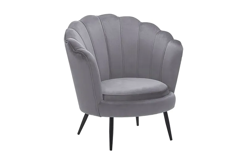 Sarannell Velourlænestol, Grå