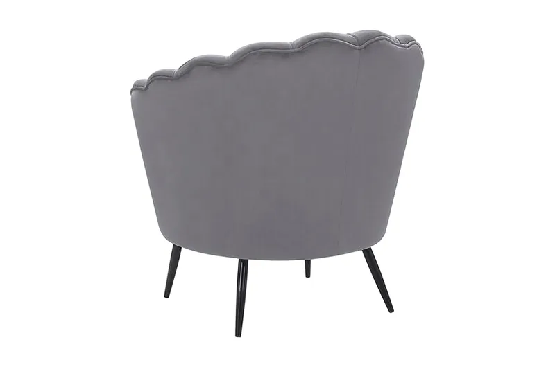 Sarannell Velourlænestol - Grå - Møbler - Stole & lænestole - Lænestole