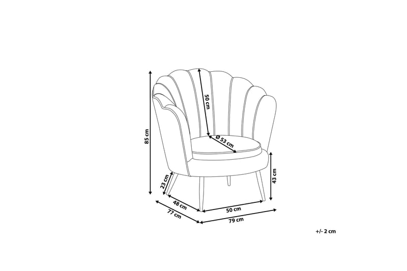 Sarannell Velourlænestol - Gul - Møbler - Stole & lænestole - Lænestole