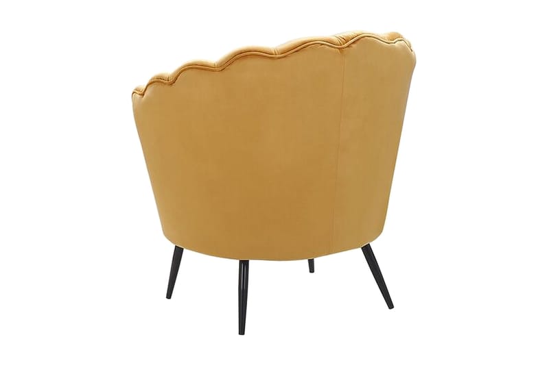 Sarannell Velourlænestol - Gul - Møbler - Stole & lænestole - Lænestole
