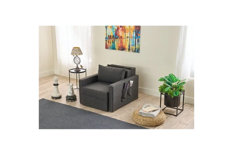 Savra Sovelænestol - Antracit - Møbler - Sofaer - Sovesofaer