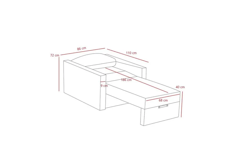Savra Sovelænestol - Creme - Møbler - Sofaer - Sovesofaer