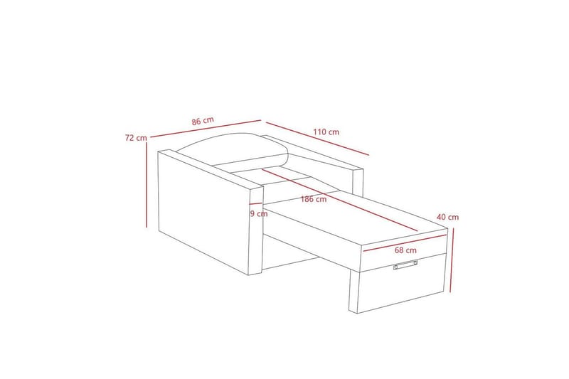 Savra Sovelænestol - Creme - Møbler - Sofaer - Sovesofaer