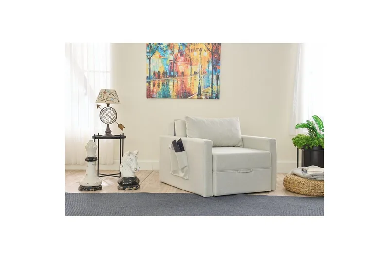 Savra Sovelænestol - Creme - Møbler - Sofaer - Sovesofaer