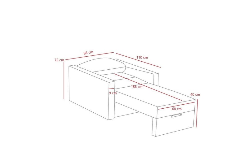 Savra Sovelænestol - Grå - Møbler - Sofaer - Sovesofaer