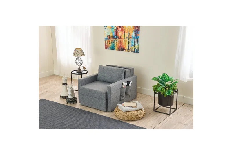 Savra Sovelænestol - Grå - Møbler - Sofaer - Sovesofaer
