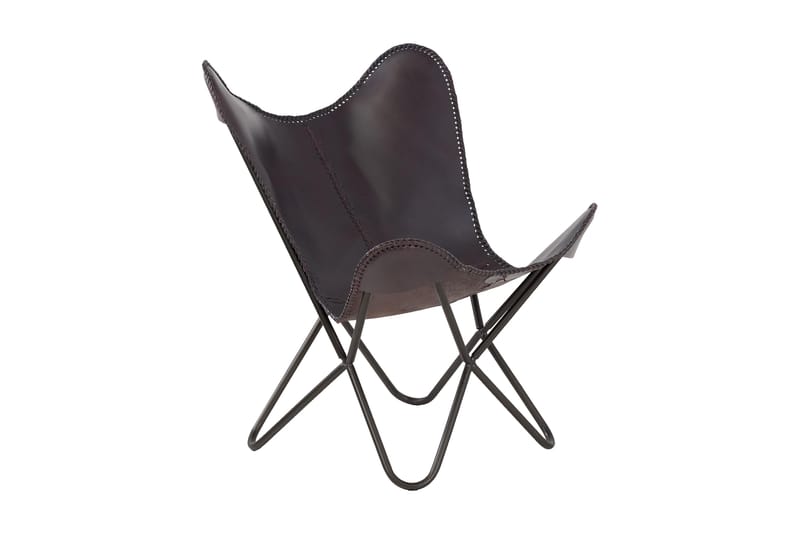 Saya Flagermusstol Læder/Jern - Læderstol - Lænestol uden armlæn