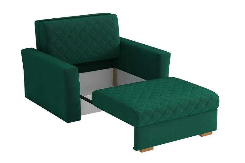 Bensbyn Sovelænestol Ternet mønster - Velour/Sort - Møbler - Stole & lænestole - Lænestole - Sengestol