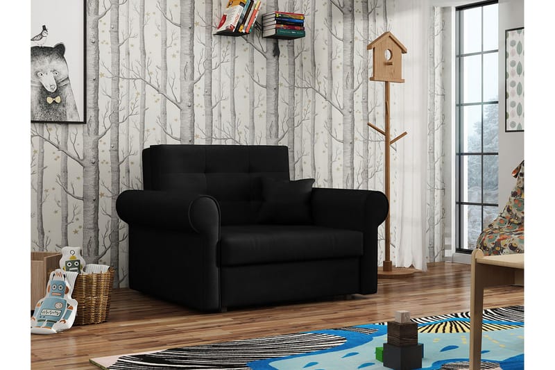 Bliaka Sovelænestol - Velour/Sort - Møbler - Stole & lænestole - Lænestole - Sengestol