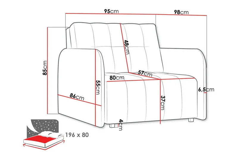 Denegal Bäddfåtölj Brown/Beige - Møbler - Stole & lænestole - Lænestole - Sengestol