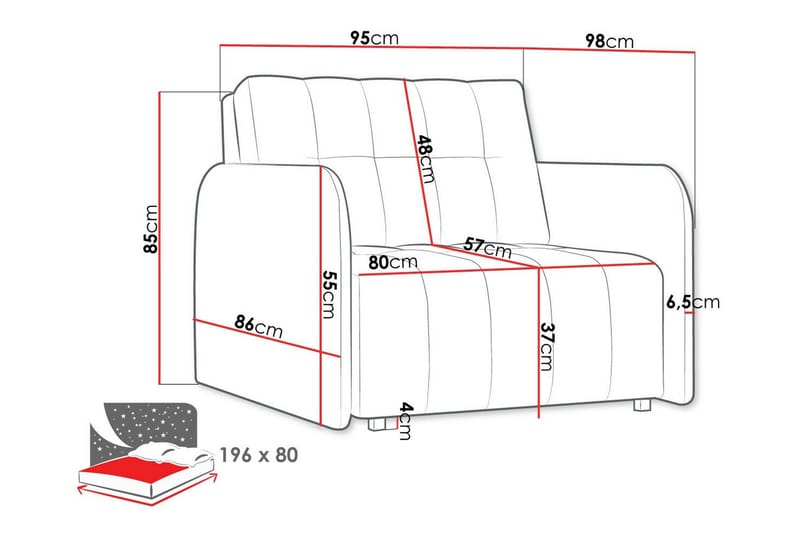 Denegal Bäddfåtölj Brown/Beige - Møbler - Stole & lænestole - Lænestole - Sengestol