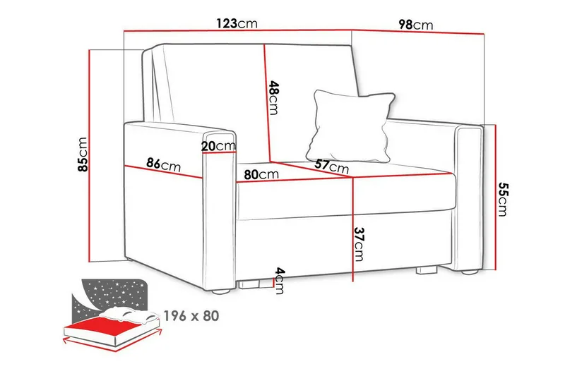 Denegal Bäddfåtölj Dark grey - Møbler - Stole & lænestole - Lænestole - Sengestol