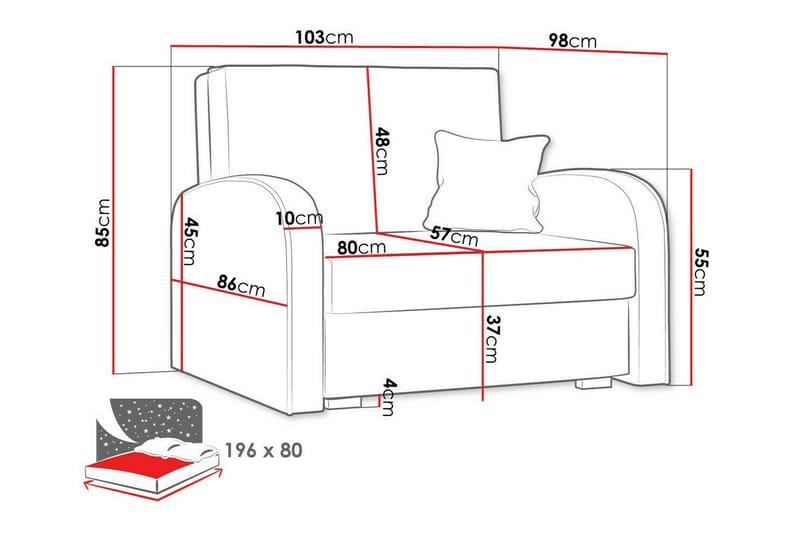 Denegal Bäddfåtölj Light pink - Møbler - Stole & lænestole - Lænestole - Sengestol