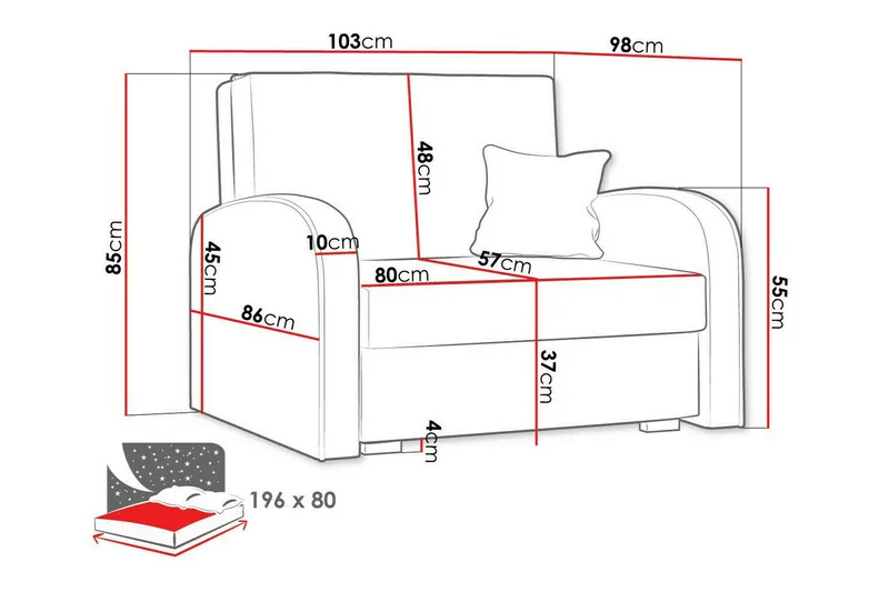 Denegal Bäddfåtölj Light pink - Møbler - Stole & lænestole - Lænestole - Sengestol