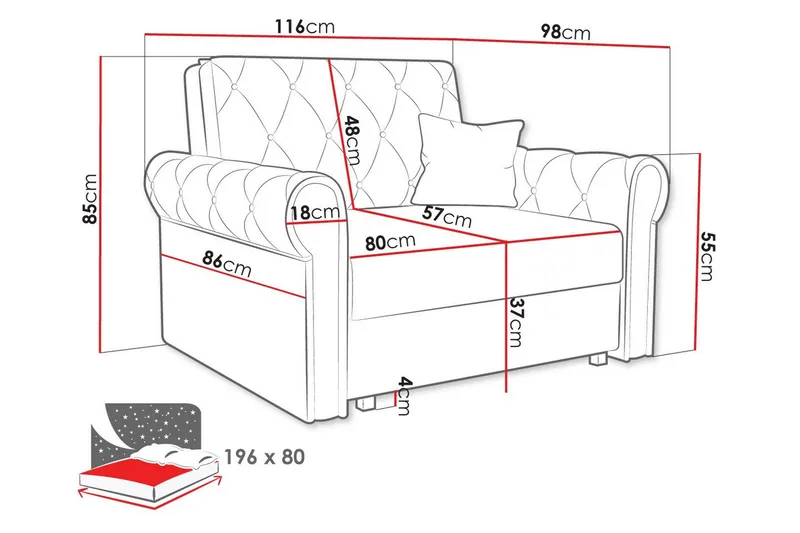 Denegal Bæddfåtölj - Møbler - Stole & lænestole - Lænestole - Sengestol