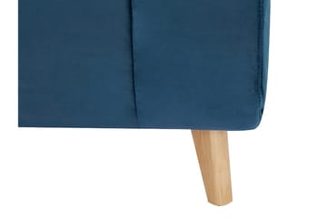 Douvrin Sovelænestol - Velour/Blå/Natur - Møbler - Stole & lænestole - Lænestole - Sengestol