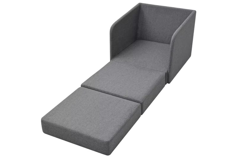 Konvertibel Sovestol Stof 59,5 X 72 X 72,5 Cm Lysegrå - Grå - Møbler - Stole & lænestole - Lænestole - Sengestol