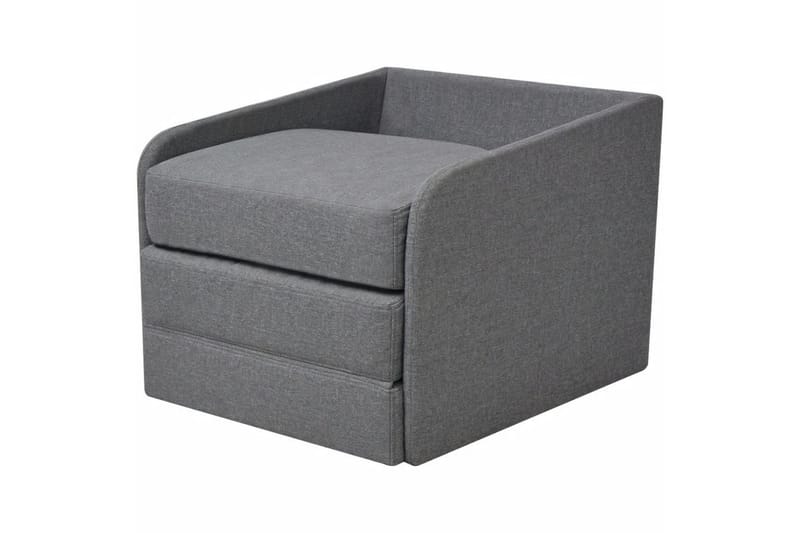 Konvertibel Sovestol Stof 59,5 X 72 X 72,5 Cm Lysegrå - Grå - Møbler - Stole & lænestole - Lænestole - Sengestol