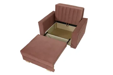 Upperud Sovelænestol - Velour/Sort - Møbler - Stole & lænestole - Lænestole - Sengestol