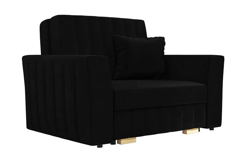 Upperud Sovelænestol, Velour/Sort