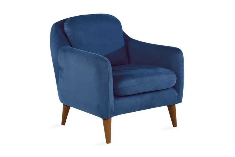 Sheku lænestol med armlæn, Blå