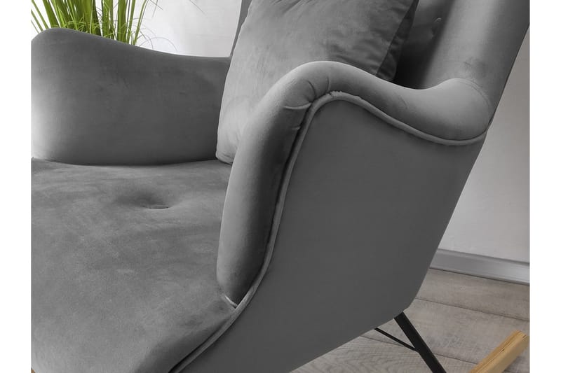 Skandynawski Lænestol - Velour/Blå - Møbler - Stole & lænestole - Lænestole