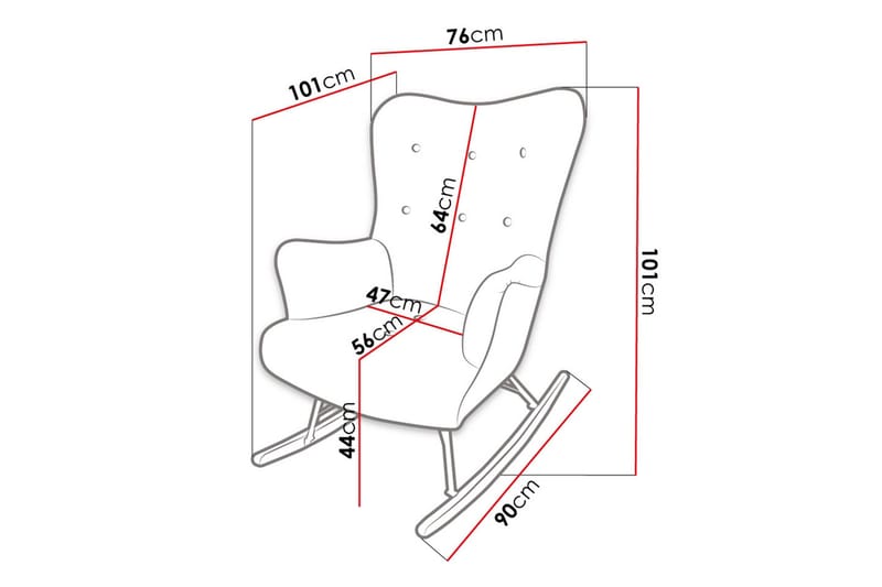 Skandynawski Lænestol - Velour/Grå - Møbler - Stole & lænestole - Lænestole