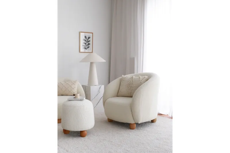 Slon Teddy Lænestol, Hvid