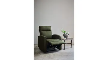 Solvane reclinerlænestol i stof - Grøn - Møbler - Stole & lænestole - Lænestole - Recliner lænestol