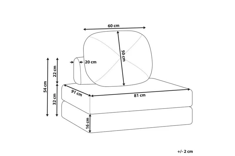 Sovesofa Olden - Beige/polyester, 81x182 cm - Møbler - Stole & lænestole - Lænestole - Sengestol