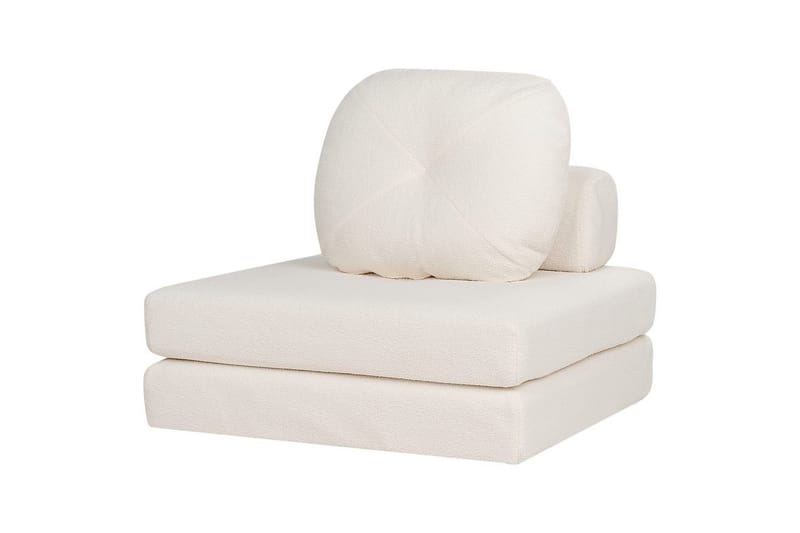 Sovesofa Olden - Hvid/Bouclé, 81x182 cm - Møbler - Stole & lænestole - Lænestole - Sengestol