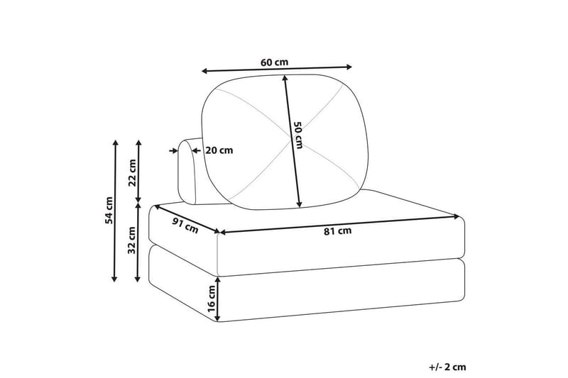 Sovesofa Olden - Hvid/Bouclé, 81x182 cm - Møbler - Stole & lænestole - Lænestole - Sengestol