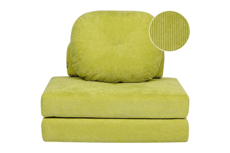 Sovesofa Olden, Lysegrøn/Fløjl, 81x182 cm