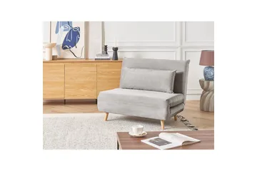Sovesofa Setten - Grå, lyst træ - Møbler - Stole & lænestole - Lænestole - Sengestol