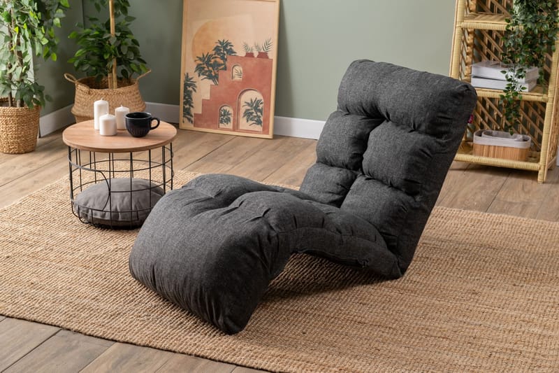 Sovesofa til 1 person Atelier Del Sofa Fuwa Single (60 x 50 x 60 cm) Mørkegrå - Mørkegrå - Møbler - Stole & lænestole - Lænestole - Sengestol