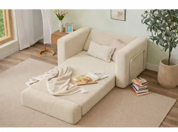 Sovesofa til 1 person Atelier Del Sofa Wello Single (80 x 70 cm) Creme - Møbler - Stole & lænestole - Lænestole - Sengestol